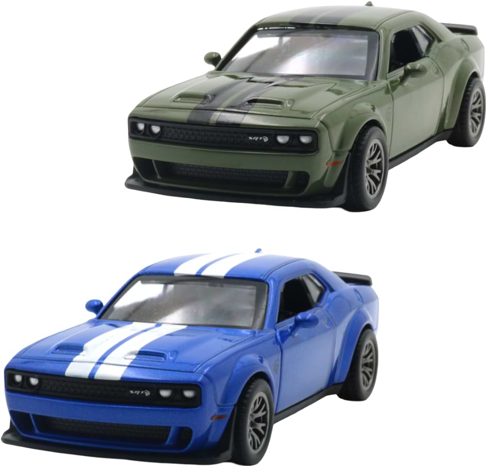 Колекційний легковий транспорт TechnoDrive DODGE CHALLENGER SRT JAILBREAK 2022 (синій, зелений) в асортименті (250949)